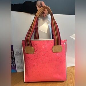 Gently Used CONSUELA Large Pink Glitter Tote Bag